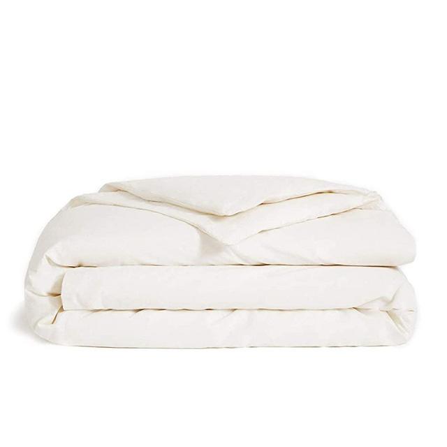 Brooklinen Luxe Duvet Cover for Full/Queen Size Bed, Cream (Extra-Long Corner Ties and Button Closure)