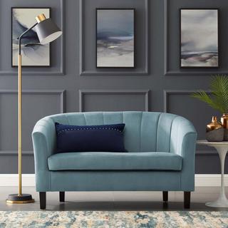 Prospect Channel Tufted Upholstered Velvet Loveseat