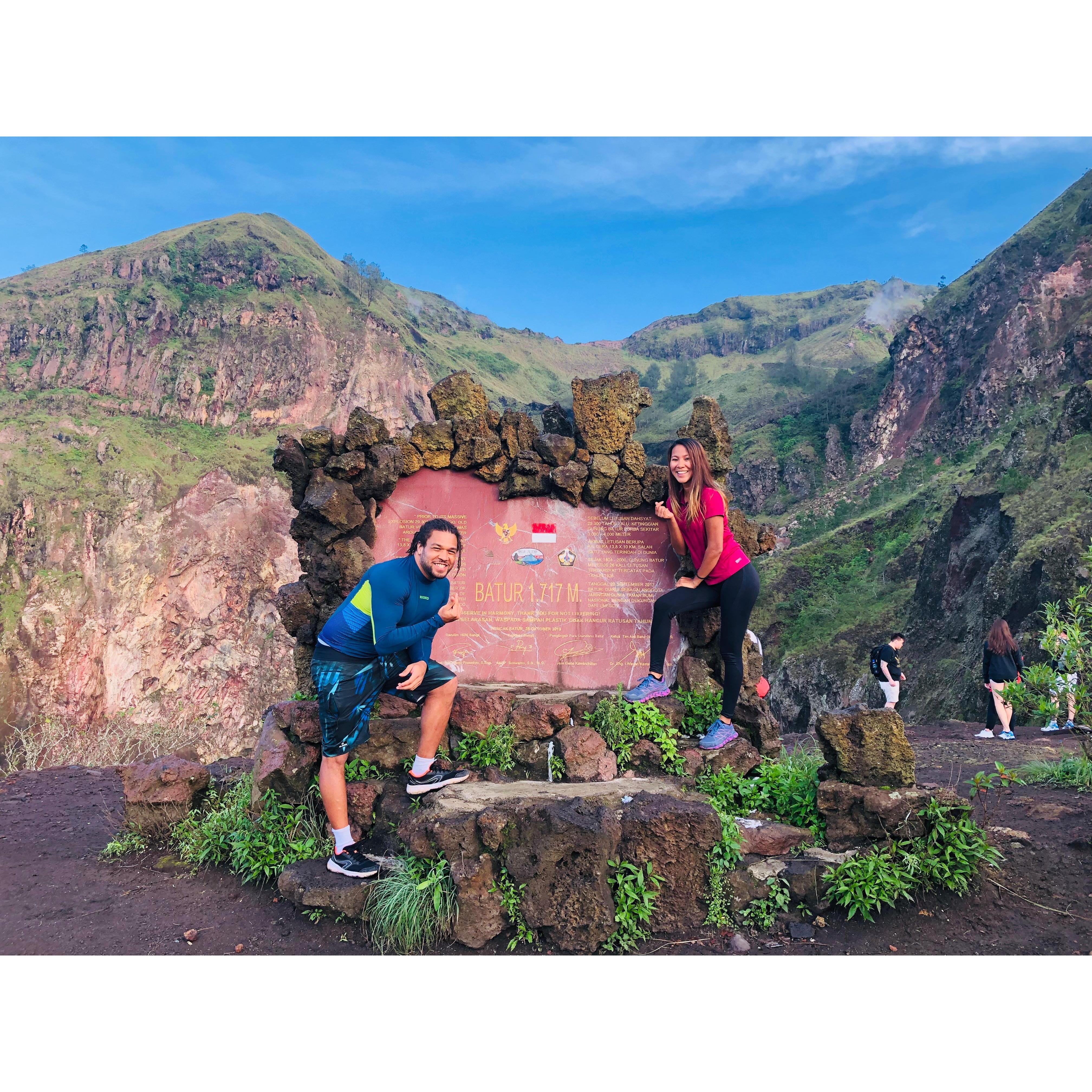 On top of an active volcano in Ubud, Bali Indonesia