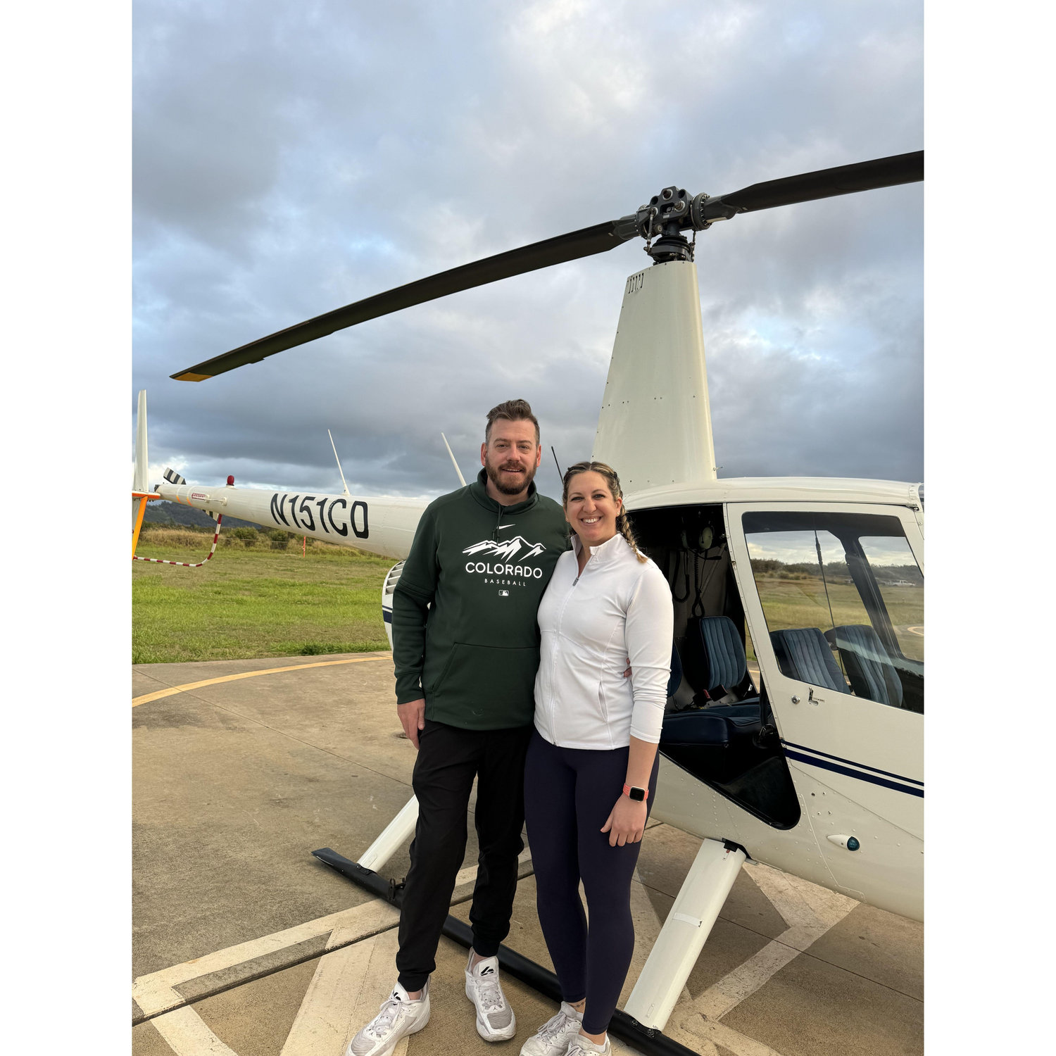 About to take a helicopter tour over the island of Kauai