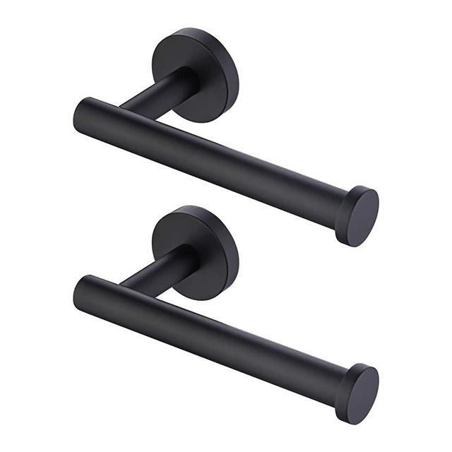KES Toilet Paper Holder for Bathroom 2 Pack Tissue Holder Dispenser SUS304 Stainless Steel RUSTPROOF Toilet Roll Holder Wall Mount Matte Black, A2175S12-BK-P2