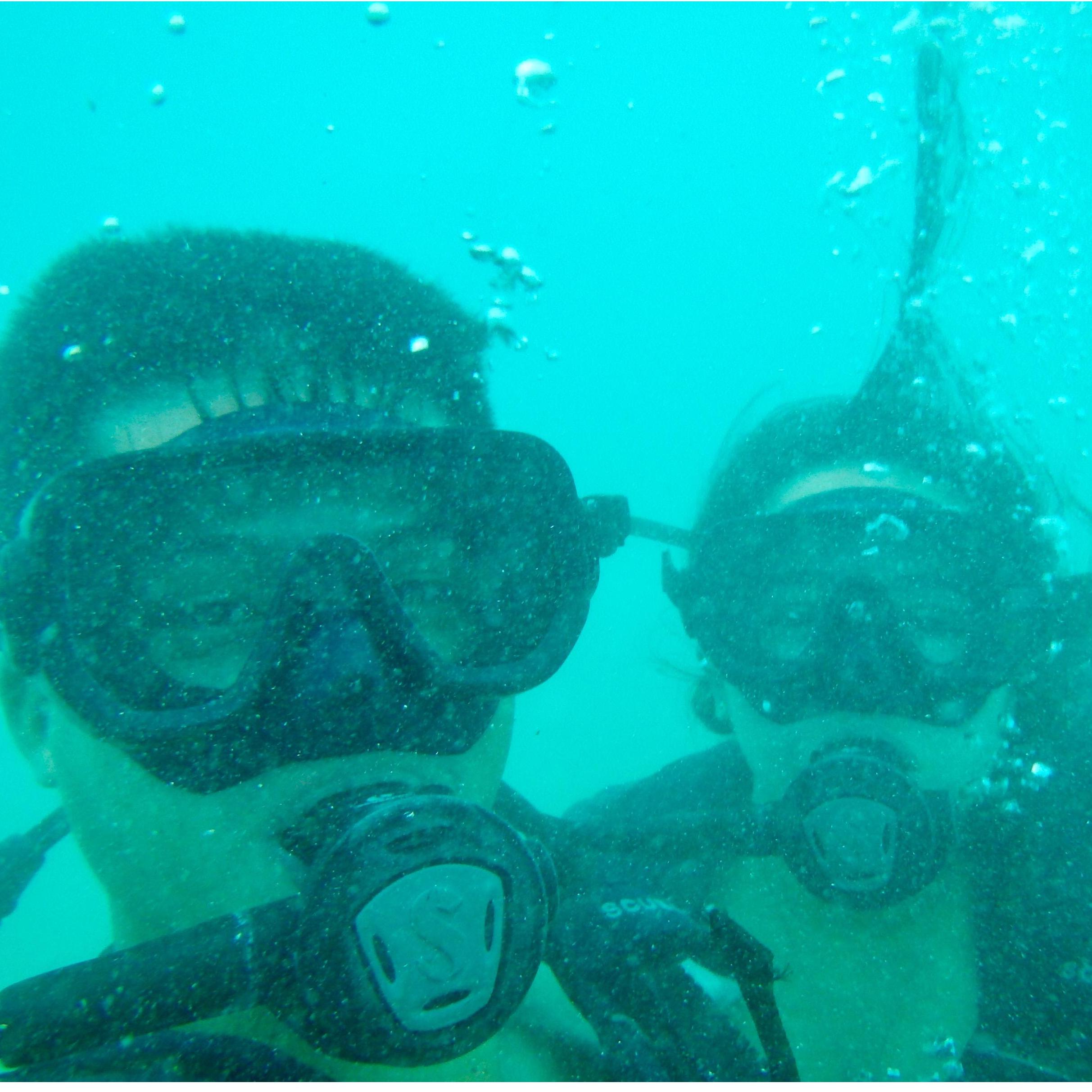Nuestro primer buceo juntos en Republica Dominicana!