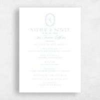Blue Wedding Program - Korina