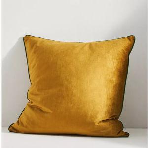 Adelina 18"x18" Chartreuse Velvet Pillow -