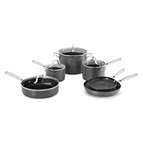 Calphalon 10 Piece Classic Nonstick Cookware Set, Grey