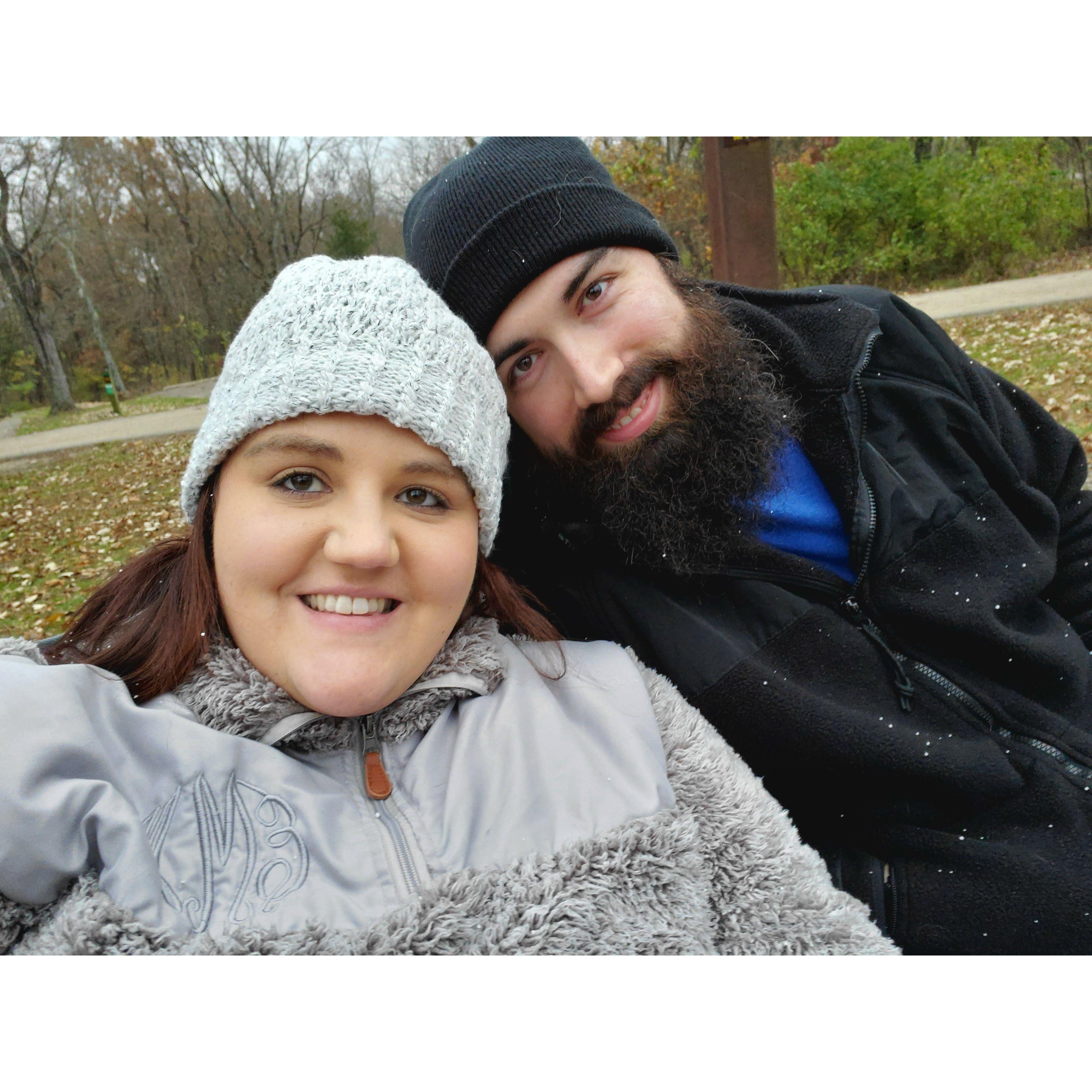 Nick's frigid birthday camping trip.
