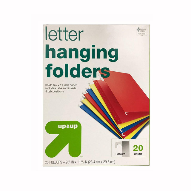 Hanging File Folders Letter Size 20ct Multicolor - Up&Up™