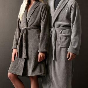 His and Hers Luxury Plush Long Robe | RH