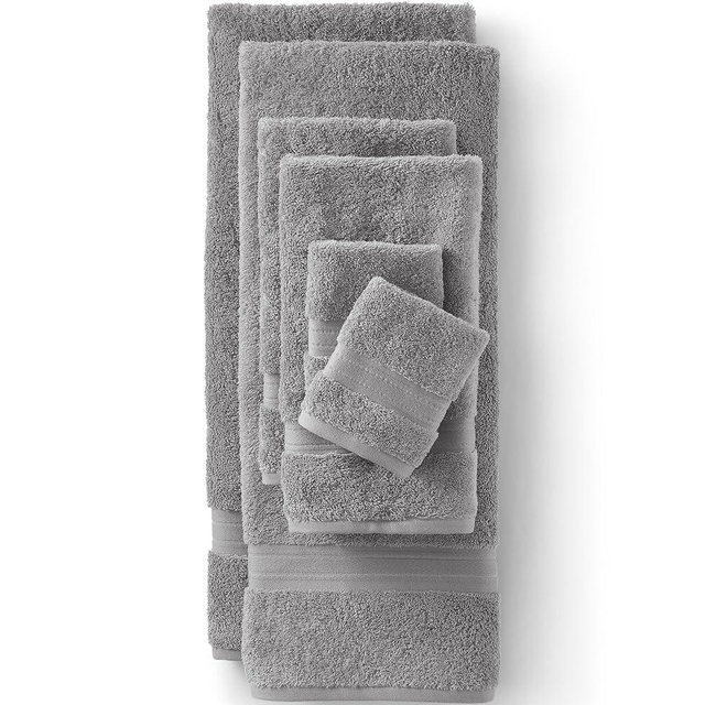 Lands' End Supima Towel Ultimate Gray 6 Piece Towel Set