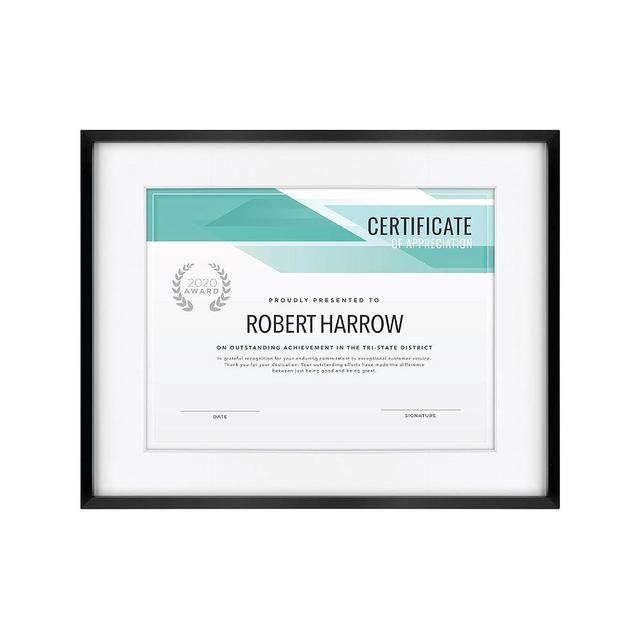 MCS Master & Co. Foundry Metal Gallery Wall Frame, Black, 11 x 14 in matted to 8.5 x 11 in