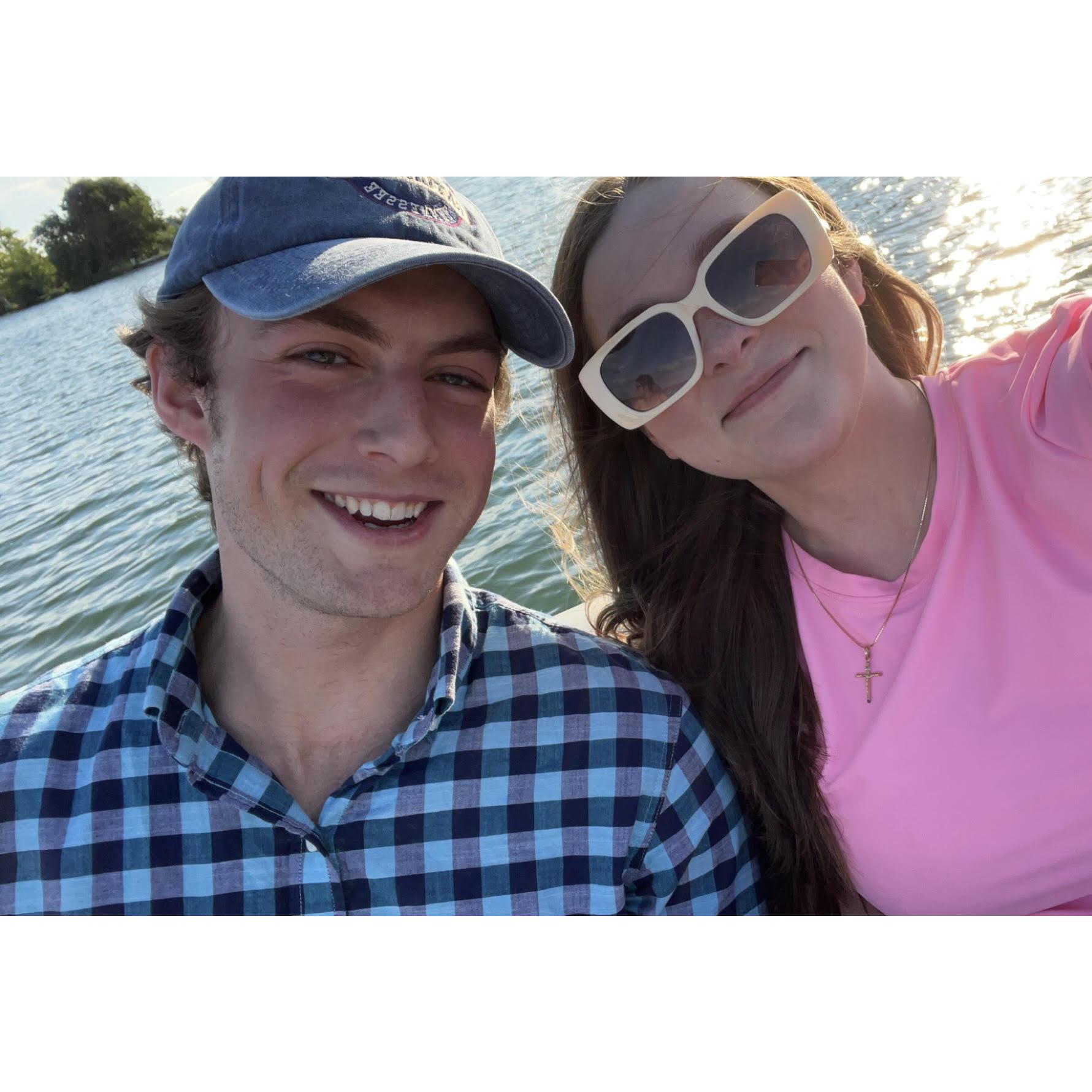 A fun boat ride on a sunny day