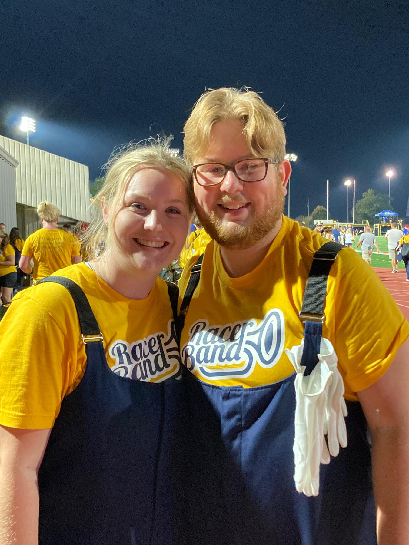 Our first picture together after Racer Band!
