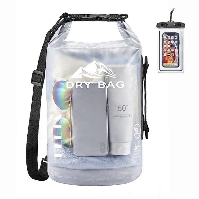HEETA Waterproof Dry Bag for Women Men, 5L/10L/20L/30L/40L Roll Top Lightweight Dry Storage Bag Backpack with Phone Case for Travel, Swimming, Boating, Kayaking, Camping and Beach