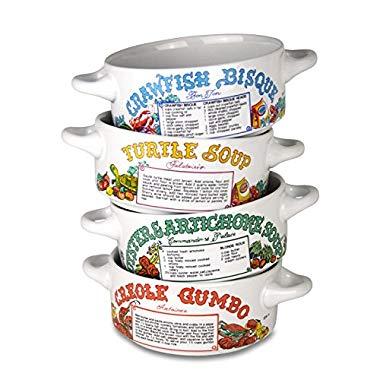 New Orleans Restaurant Recipe Gumbo Bowls (Set of 4)