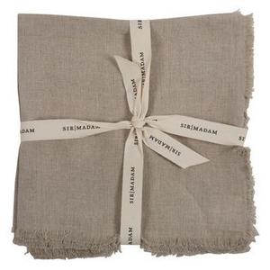 SOLID LINEN NAPKINS, NATURAL, SET OF 4
