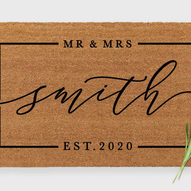 Mr & Mrs Doormat,Last Name Doormat,Custom...