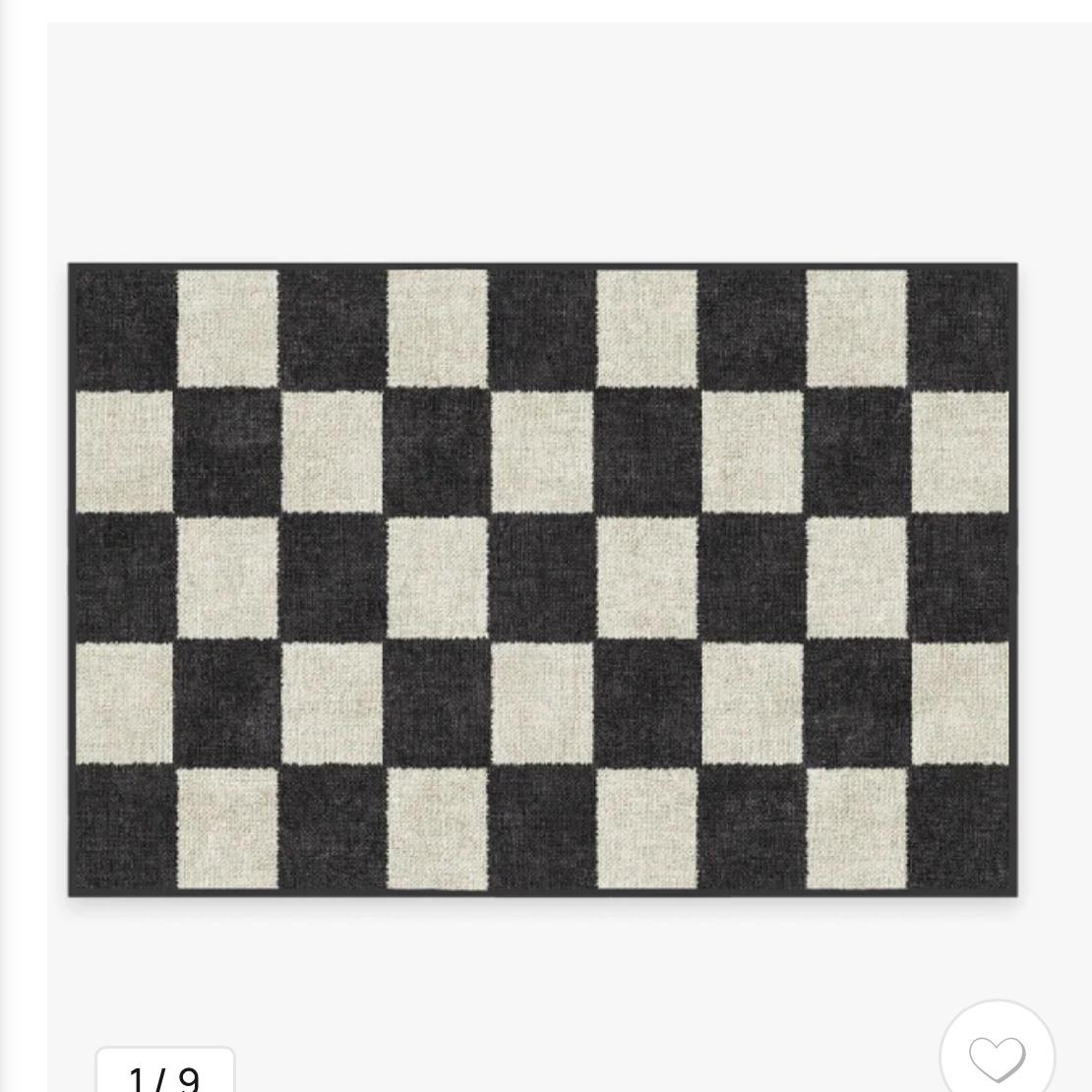 Jaque Checkered Black Rug | Ruggable