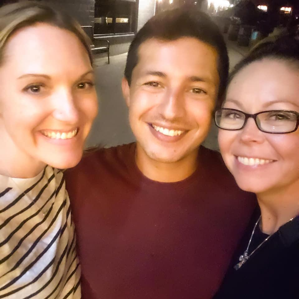 Ashlee (Chris's bestie), Chris, and Amy - during shenanigans in downtown Lexington.