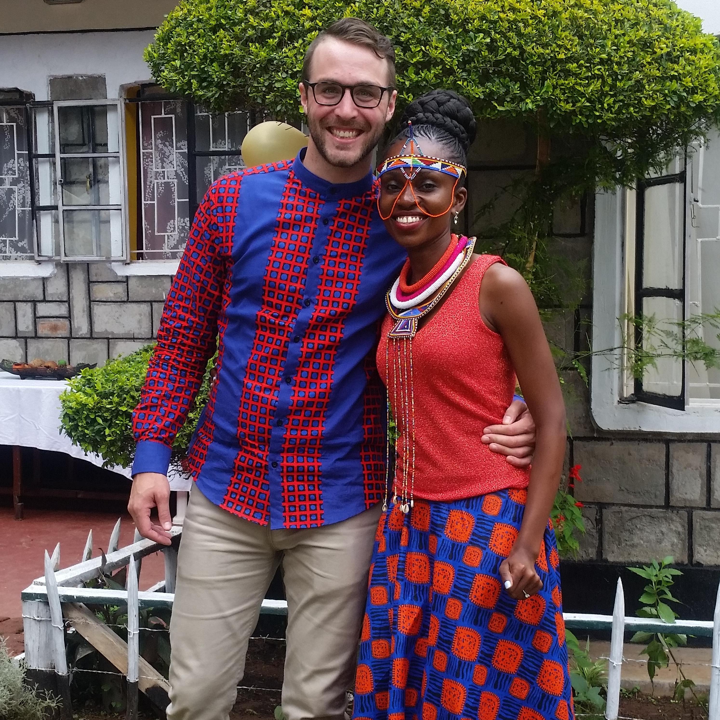 Kitale, Kenya: At our traditional Engagement Ceremony in Kenya! Culturally, Irene's future husband is to ask for her hand in marriage from her father...The ceremony called 'Aiyee'  was held in Kenya.
