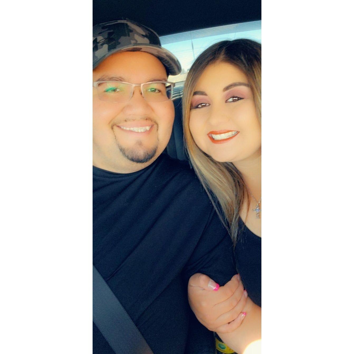 Our first official picture as a couple. :)