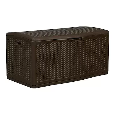Suncast 52.75-in L x 29-in 124-Gallon Java Plastic Deck Box