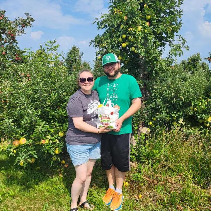 We went apple picking, and posed with our apple babies :)