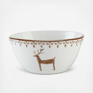 Wooded Reindeer Bowl, Set of 4