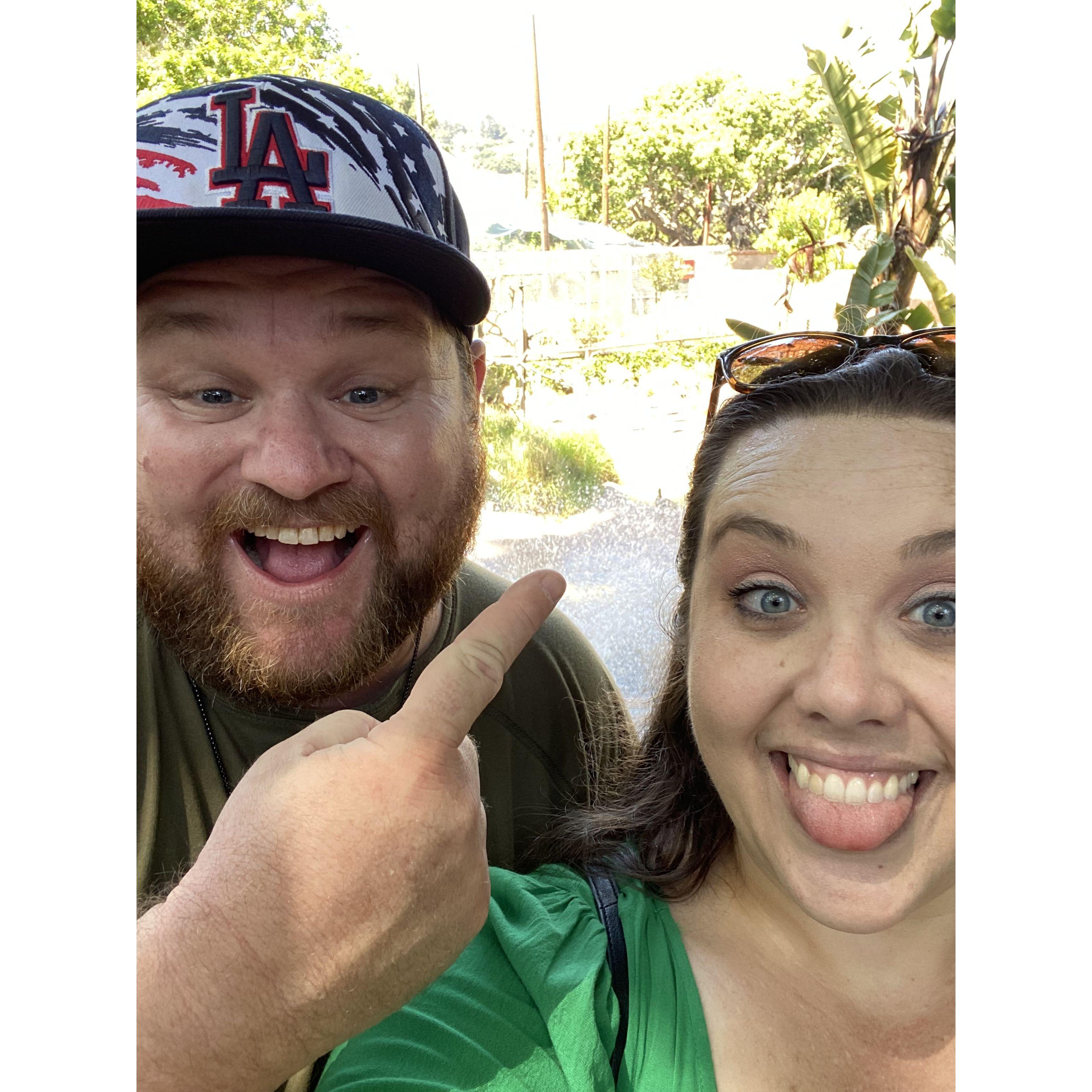 Can you see the flamingos? They were there! Honest!