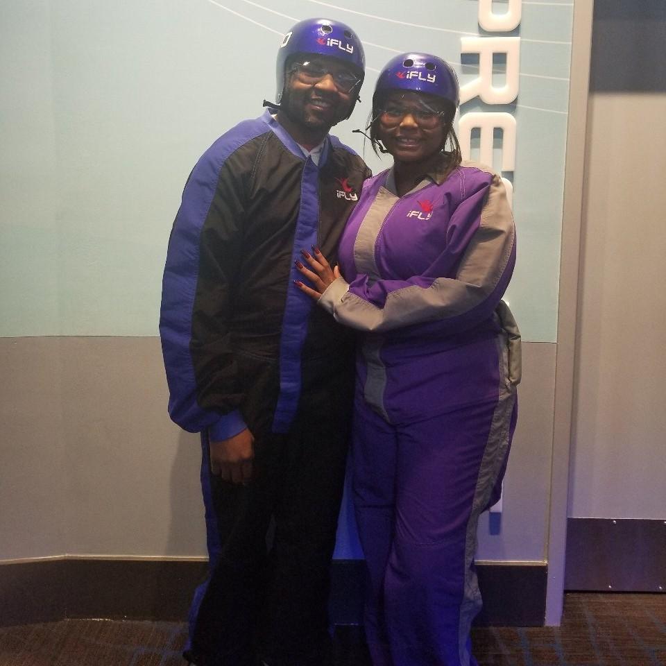 Suited up for indoor skydiving at iFLY!! #DateNight πͺ