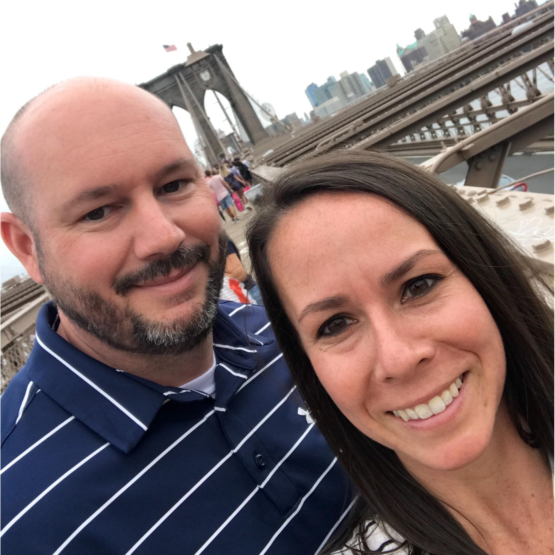 First trip together. Brooklyn bridge in NYC