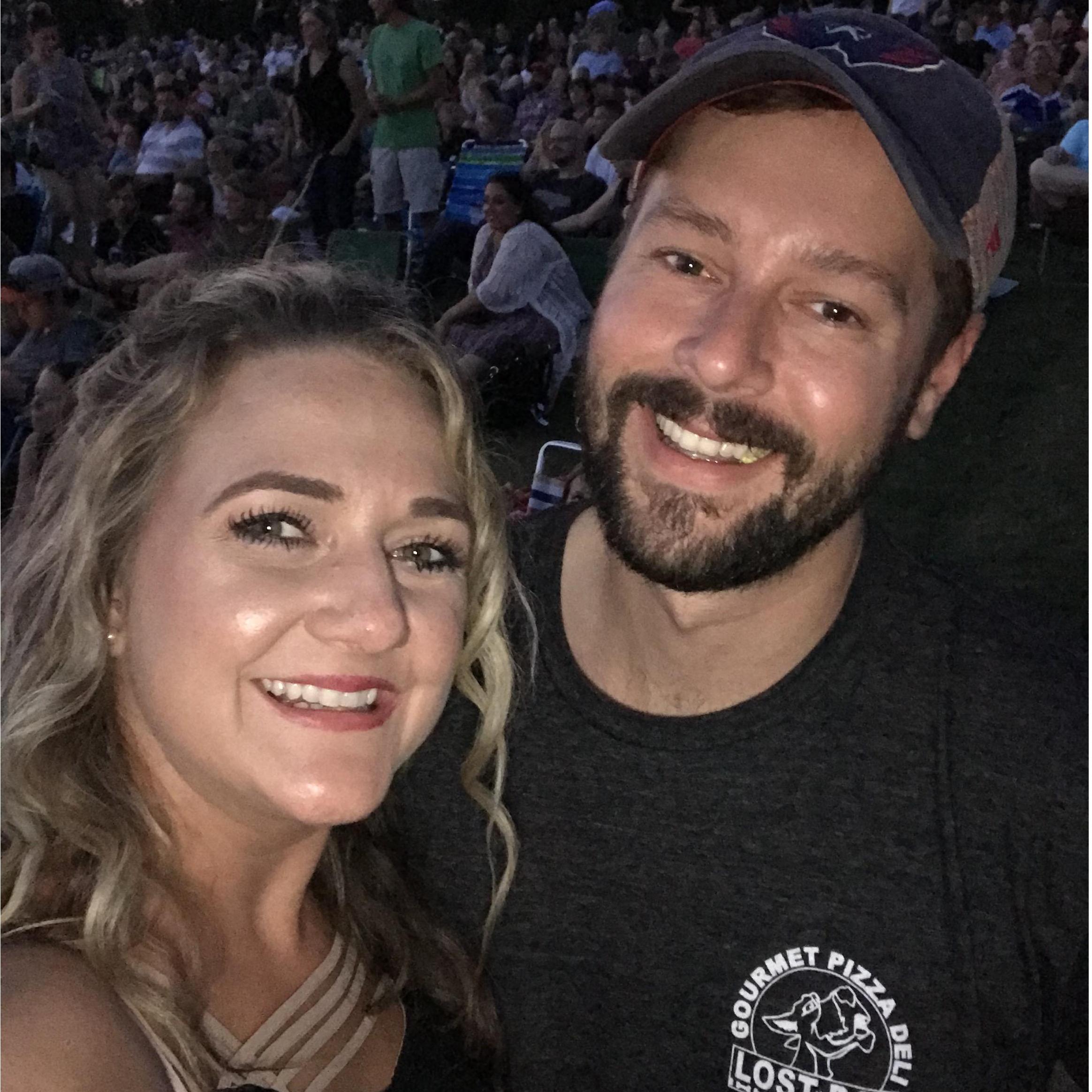 Weeknight concert in Charlotte. We love checking out live music.