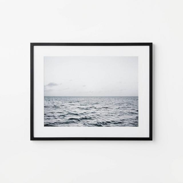 30" x 24" B&W Ocean View Framed Wall Print - Threshold™ designed with Studio McGee