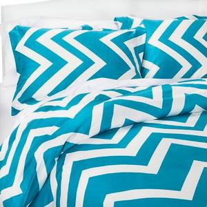 Chevron Duvet Cover Set Black King