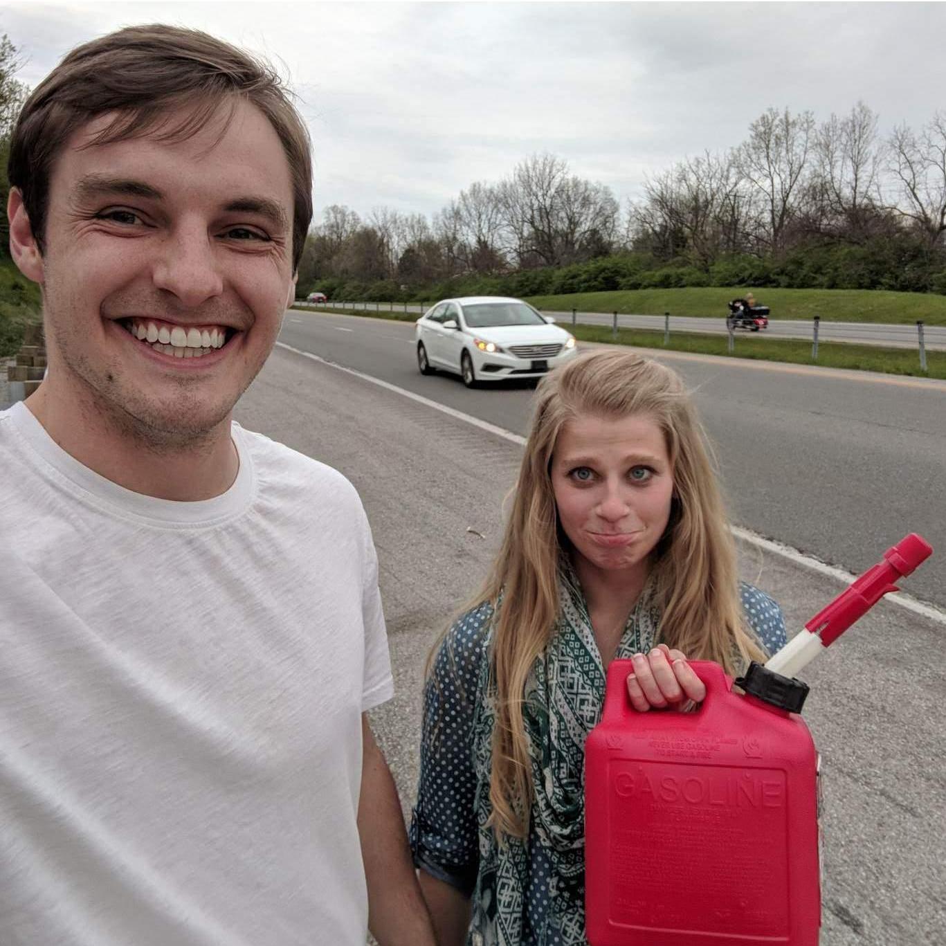 I knew Andrew was a keeper when I ran out of gas on a busy road and he thought it was just a fun adventure.