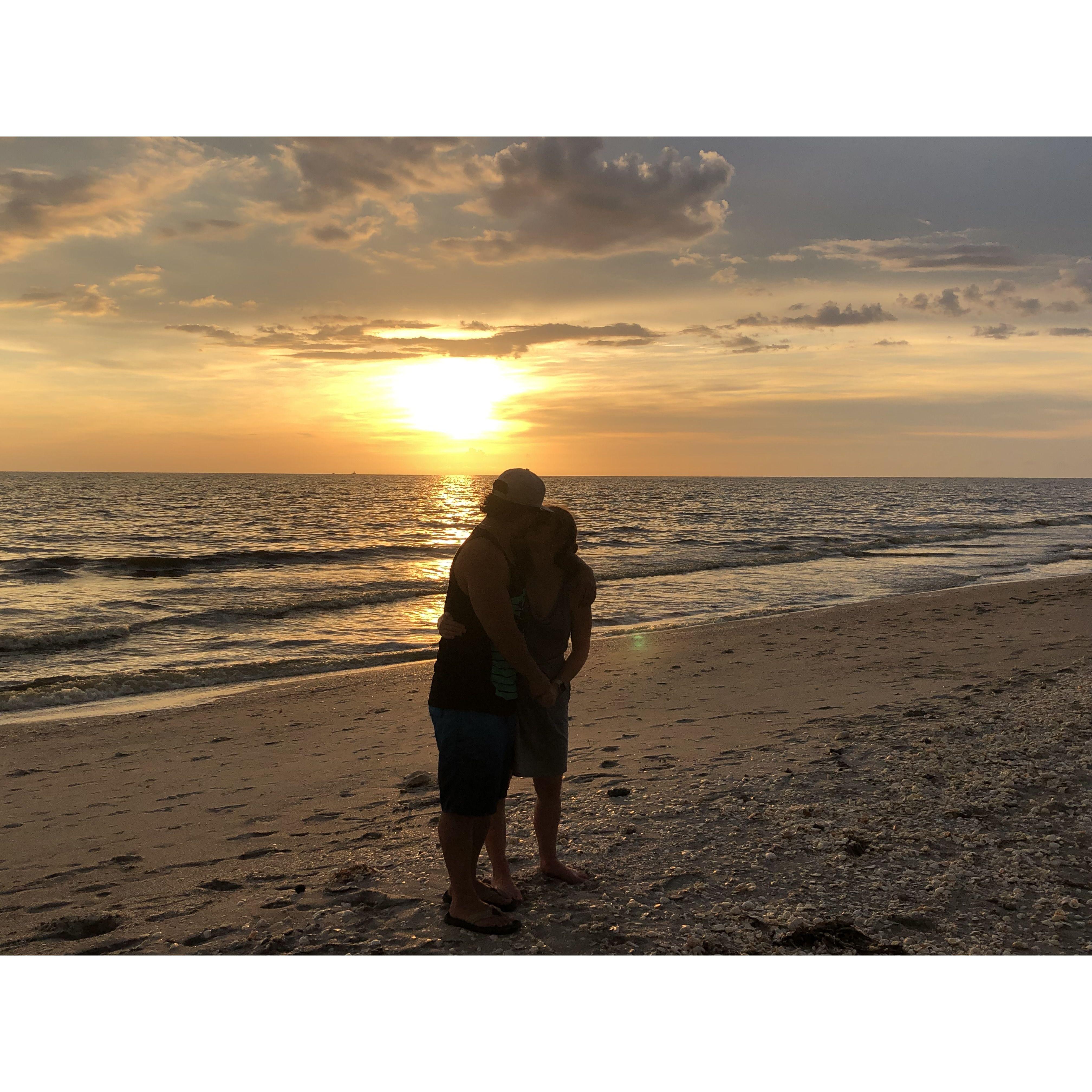 Beach sunsets are for lovers