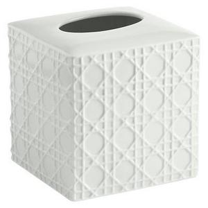 Rattan Tissue Holder White - Kassatex®