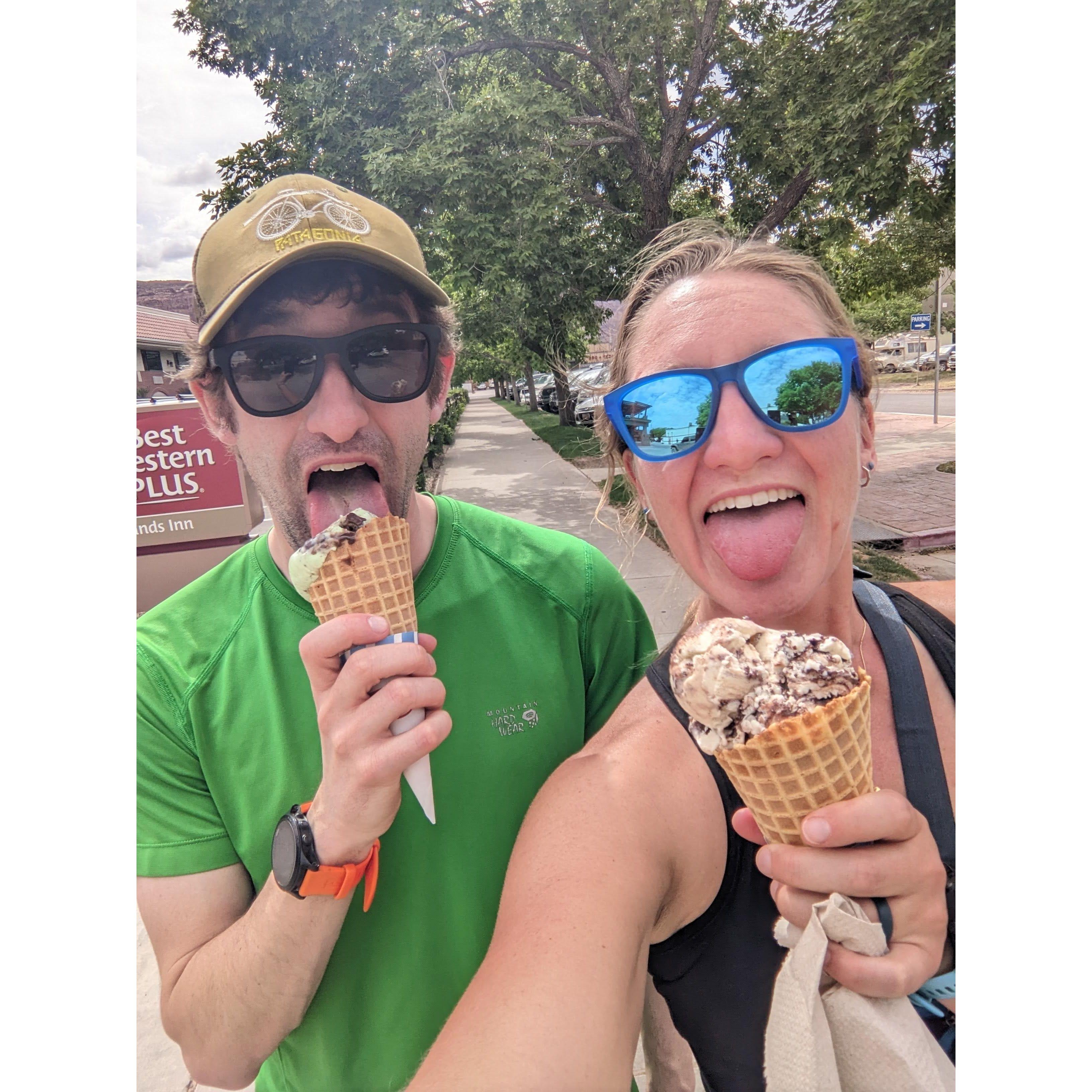 Delicious ice cream in Moab