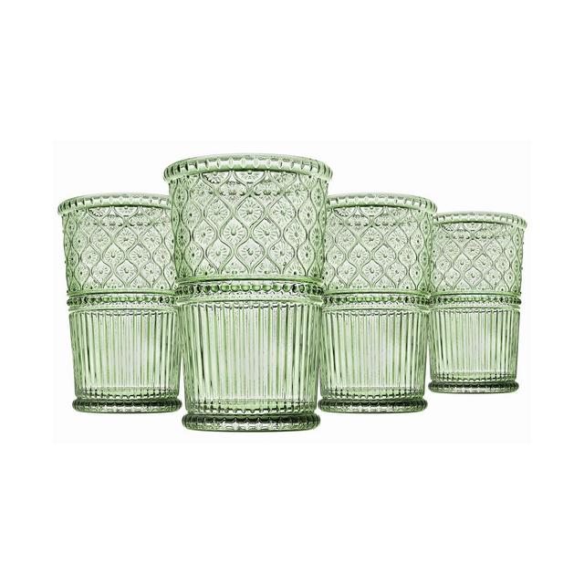 Godinger Claro Modern Vintage Highball Glasses, Set of Four