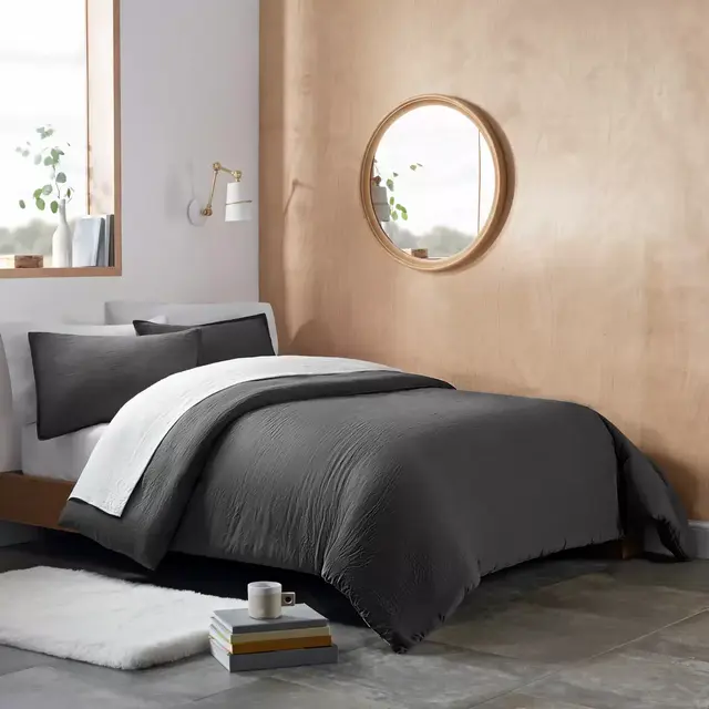 UGG® Devon 3-Piece Full/Queen Duvet Cover Set in Charcoal