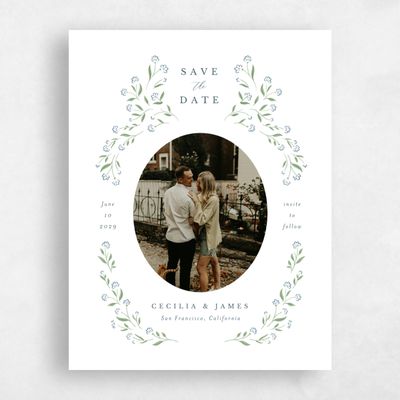 White Photo Wedding Save the Date - Samlet Photo