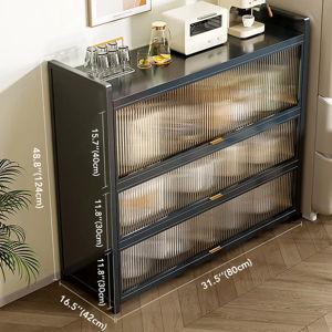 Joybos® 4 Tier Upgrade Large Metal Kitchen Pantry Storage Cabinet F118