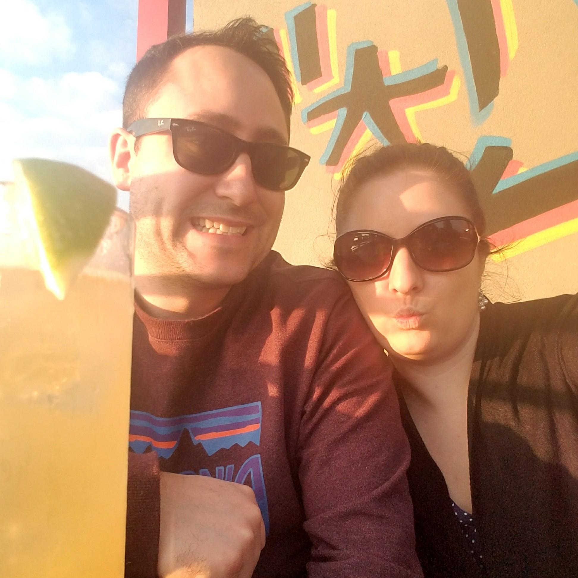 Rooftop cocktails? Most definitely! Chelsea decided to have a fun selfie photo shoot! This really shows the goofy side of us!