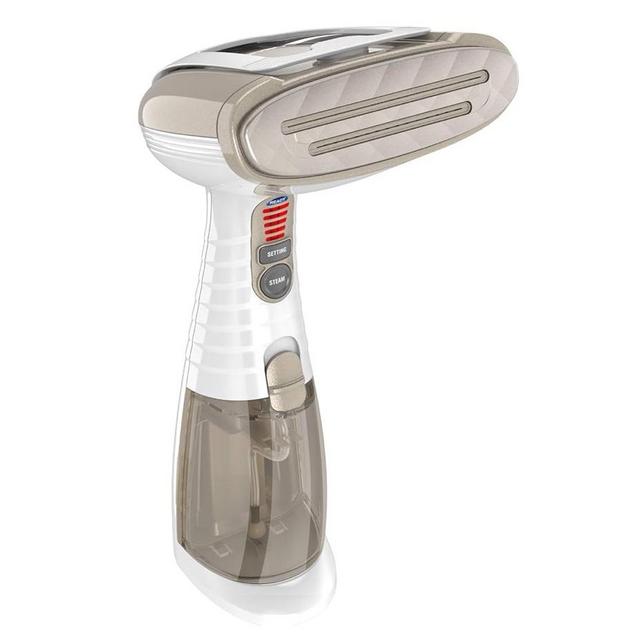 Conair Handheld Garment Steamer for Clothes, Turbo ExtremeSteam 1875W, Portable Handheld Design, Strong Penetrating Steam, White / Champagne