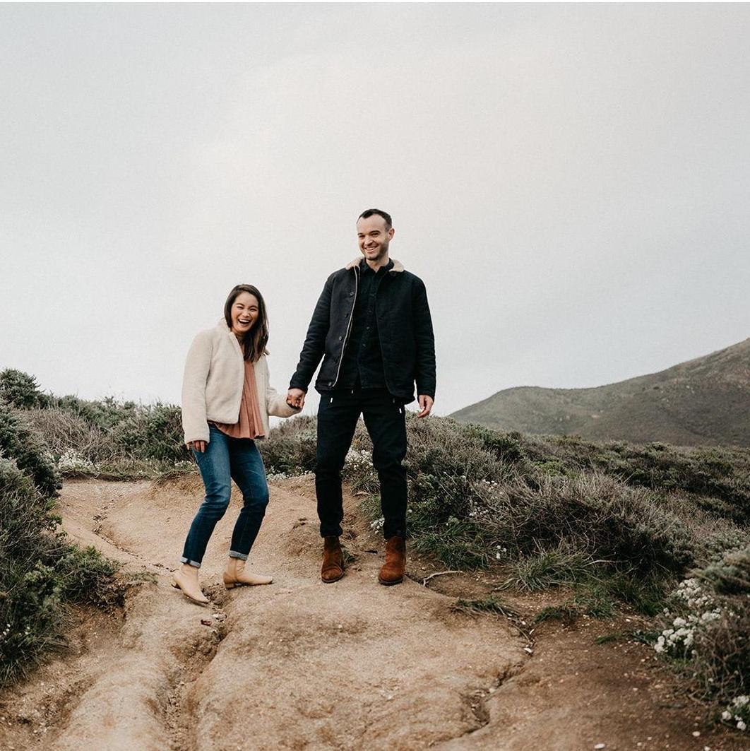 He said "Walk down this really steep hill and look at the camera" which we did not do, because someone would roll an ankle for sure. But the photo came out great.