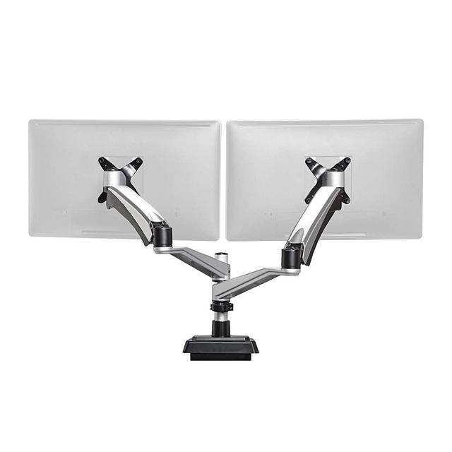 Vari Dual Monitor Arm - VESA Monitor Mount with 360 Degree Adjustment - Double Monitor Arms with Full Range Adjustability - Computer Monitor Stand - Desk Organizers & Accessories for Home or Office