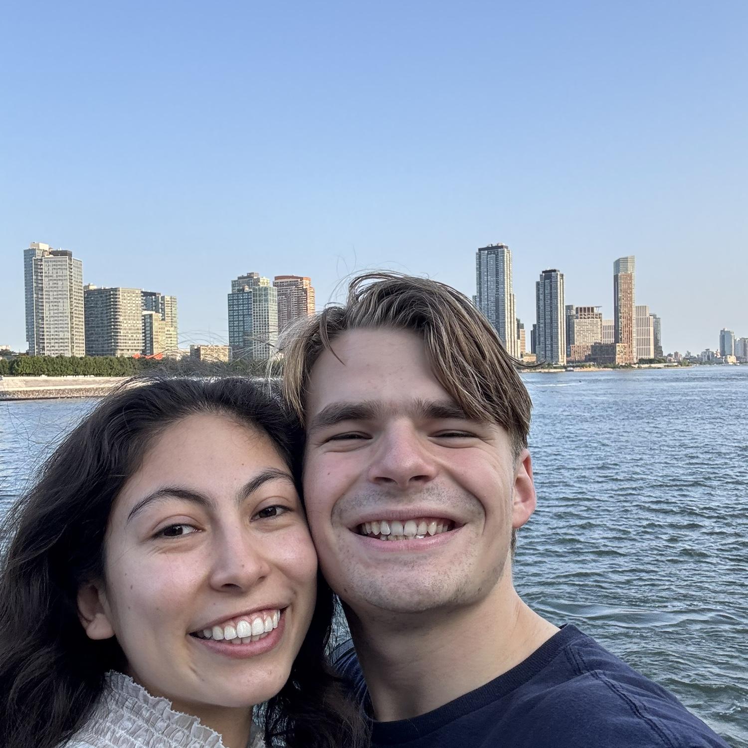Summer 2025 chronicles: A pair of extremely exhausted Boos after getting less than 4 hours of sleep each for a week, but so excited to see each other.