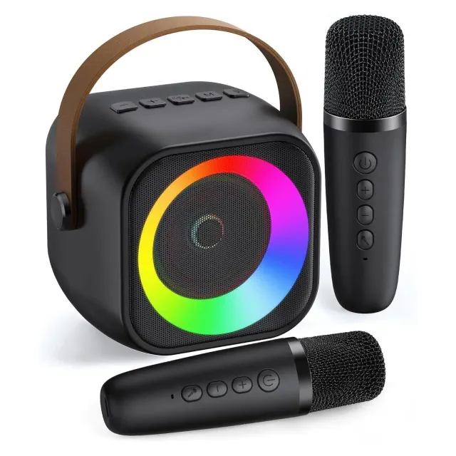 Mini Mic Pro Karaoke Machine with Microphones, Black