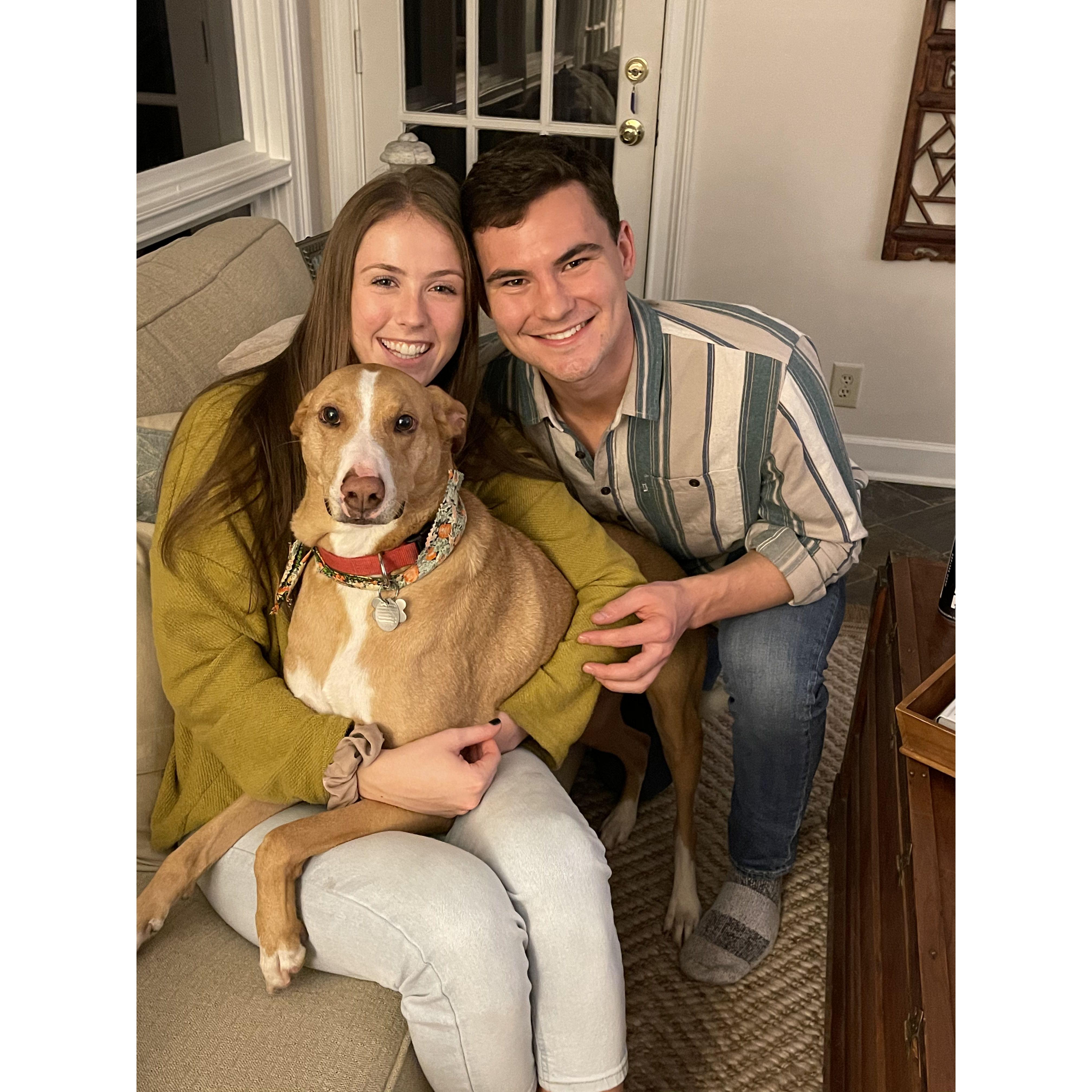 In Atlanta with Hunter's beloved family dog, Finley Oliver - November 25, 2020