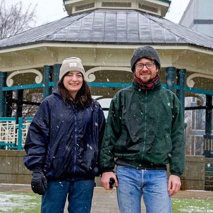 We went for a a snowy stroll and ended up featured in Decaturish (an inch of snow = big news in GA!) (2022)