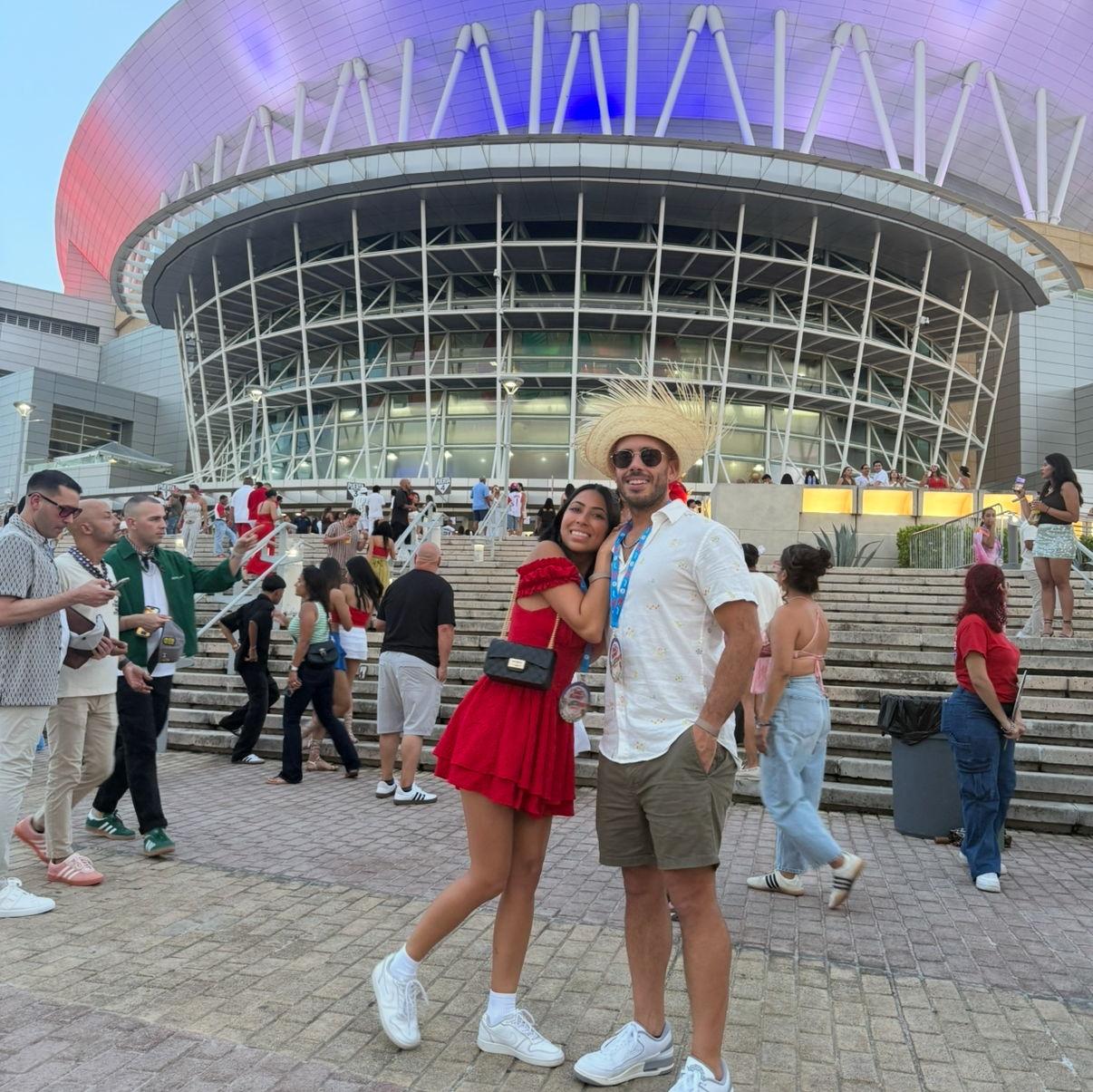 Turning Chris into a real Puerto Rican at the Bad Bunny concert in Puerto Rico. September 2025